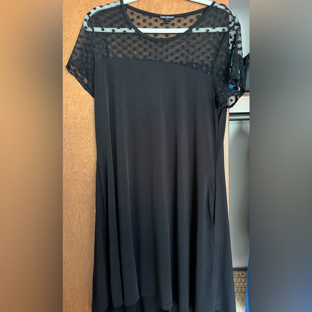 Nina Leonard black dress